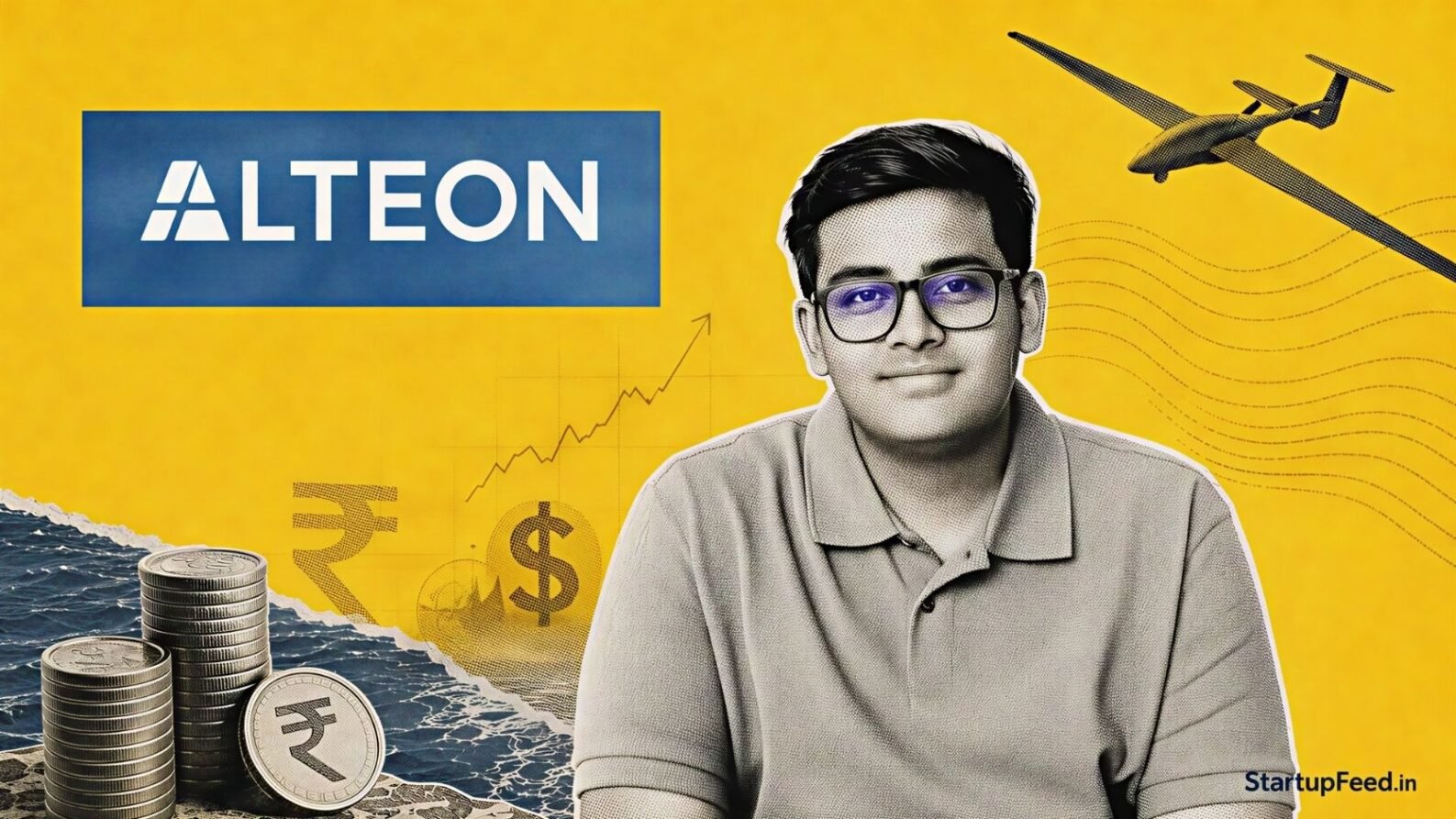 Alteon pre-seed funding portrait of founder Samay Sanghvi marking the $2.5 Mn round with Together Fund backing
