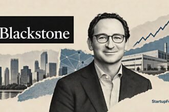 Jon Gray with Blackstone branding for blackstone india tipping point commentary on foreign capital