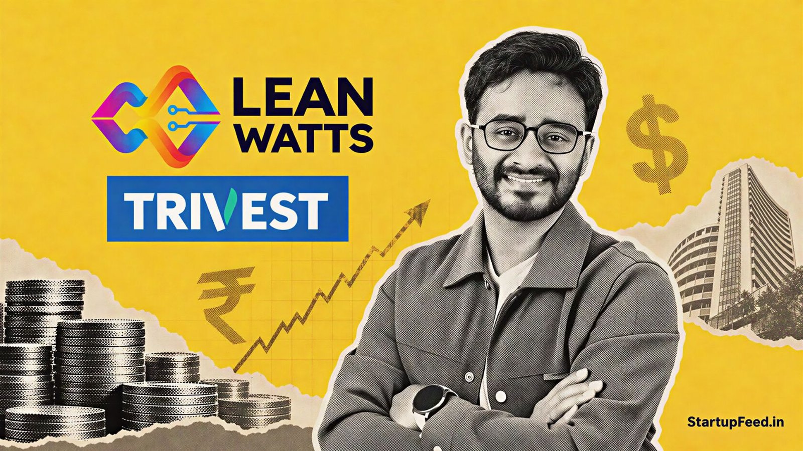 Leanwatts Raises $2 Mn Seed Round Led by Trivest Partners 41 Sujith Kumar beside Leanwatts and Trivest Partners logos for the $2 Mn Leanwatts seed funding round