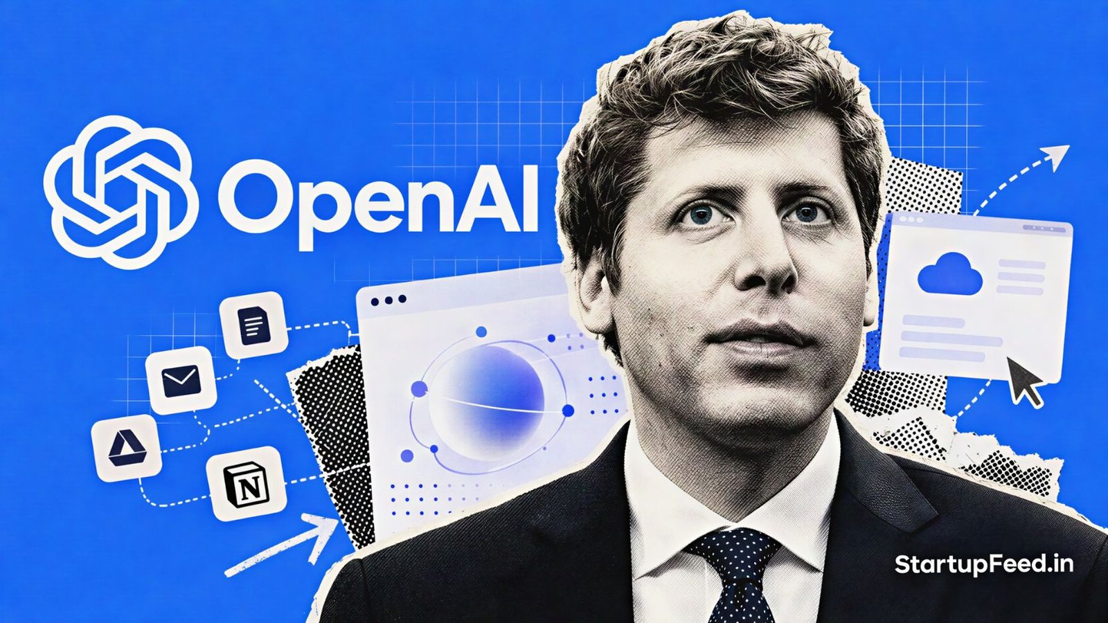 OpenAI Dots AI agent launch with Sam Altman and ChatGPT product visuals