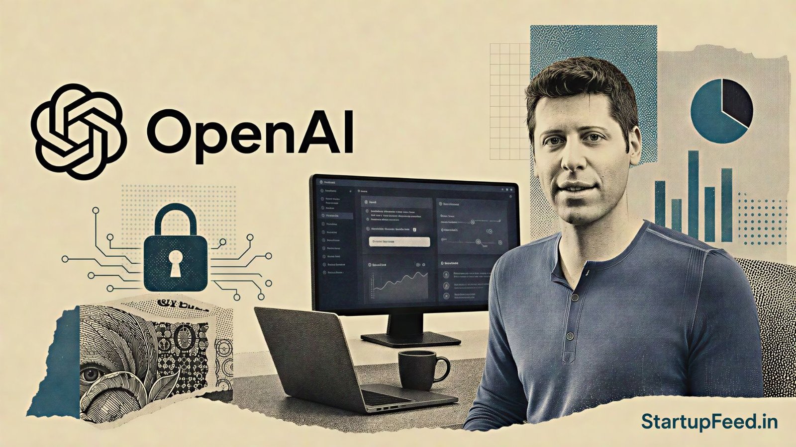 OpenAI GPT-6 Astra launch shown with OpenAI logo, secure desktop interface and cybersecurity motifs