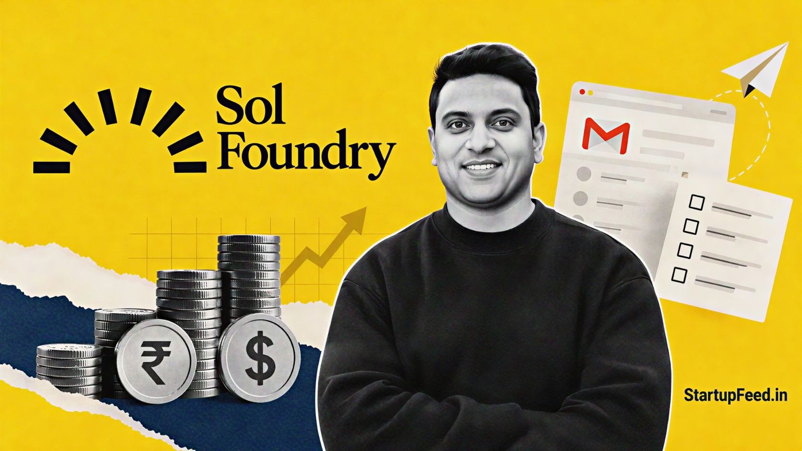 Sol Foundry Raises $4 Mn To Automate Email Promises 41 Sol Foundry funding with co-founder Anish Karan after a $4 Mn round led by General Catalyst and Nexus