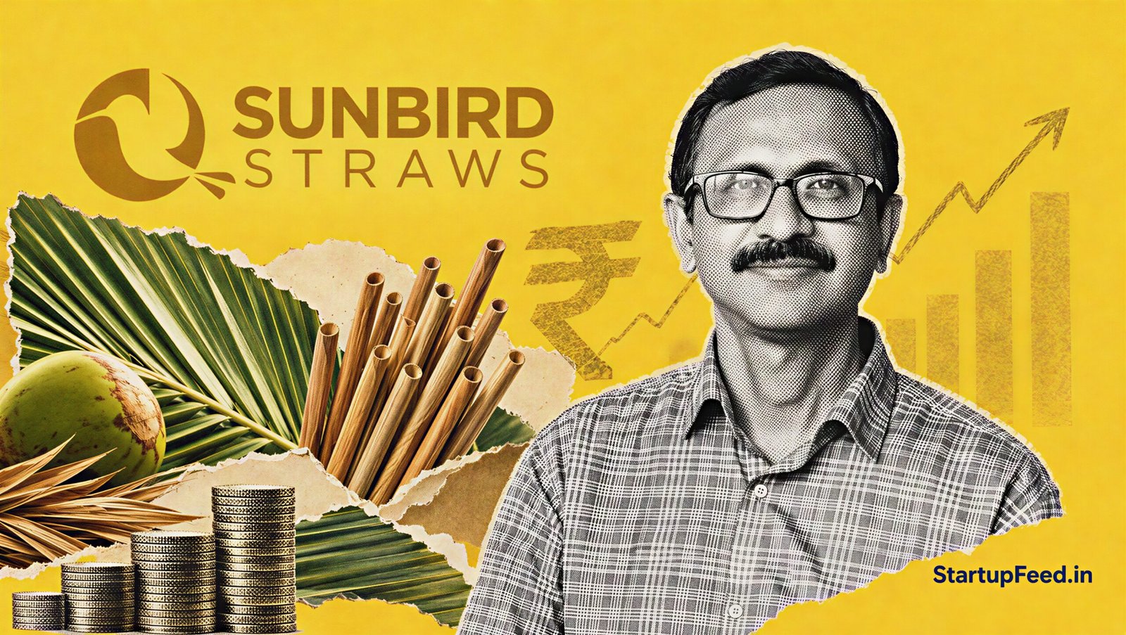 Sunbird Straws: The Coconut Leaf Straw Making India Proud 41 Sunbird Straws grant story featuring founder Saji Varghese, coconut leaves and biodegradable drinking straws