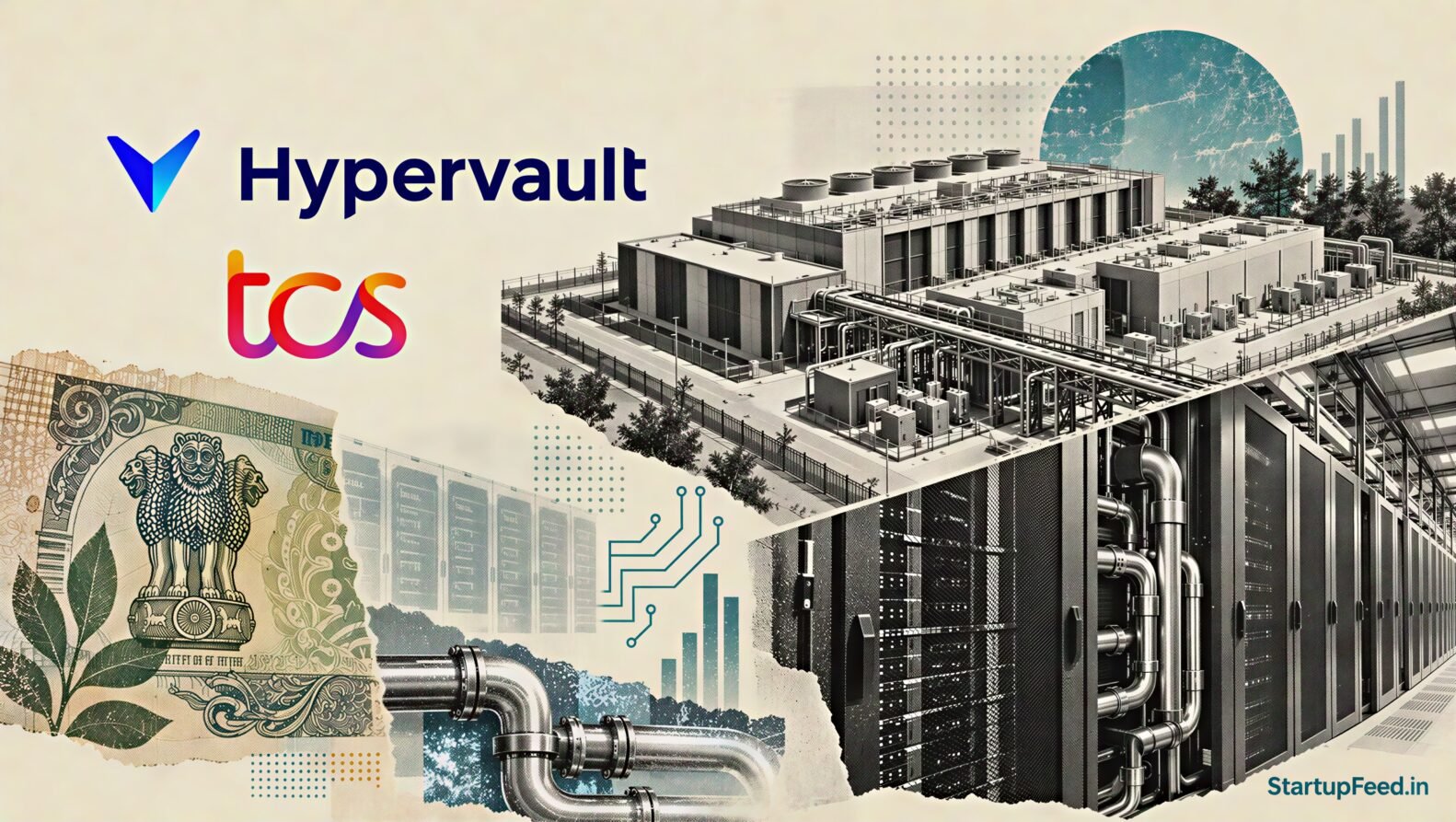 TCS HyperVault Hyderabad data centre with liquid-cooled servers and a 1 GW power grid