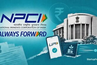 UPI MDR mutual fund payment scene with NPCI logo and UPI payment rail motif