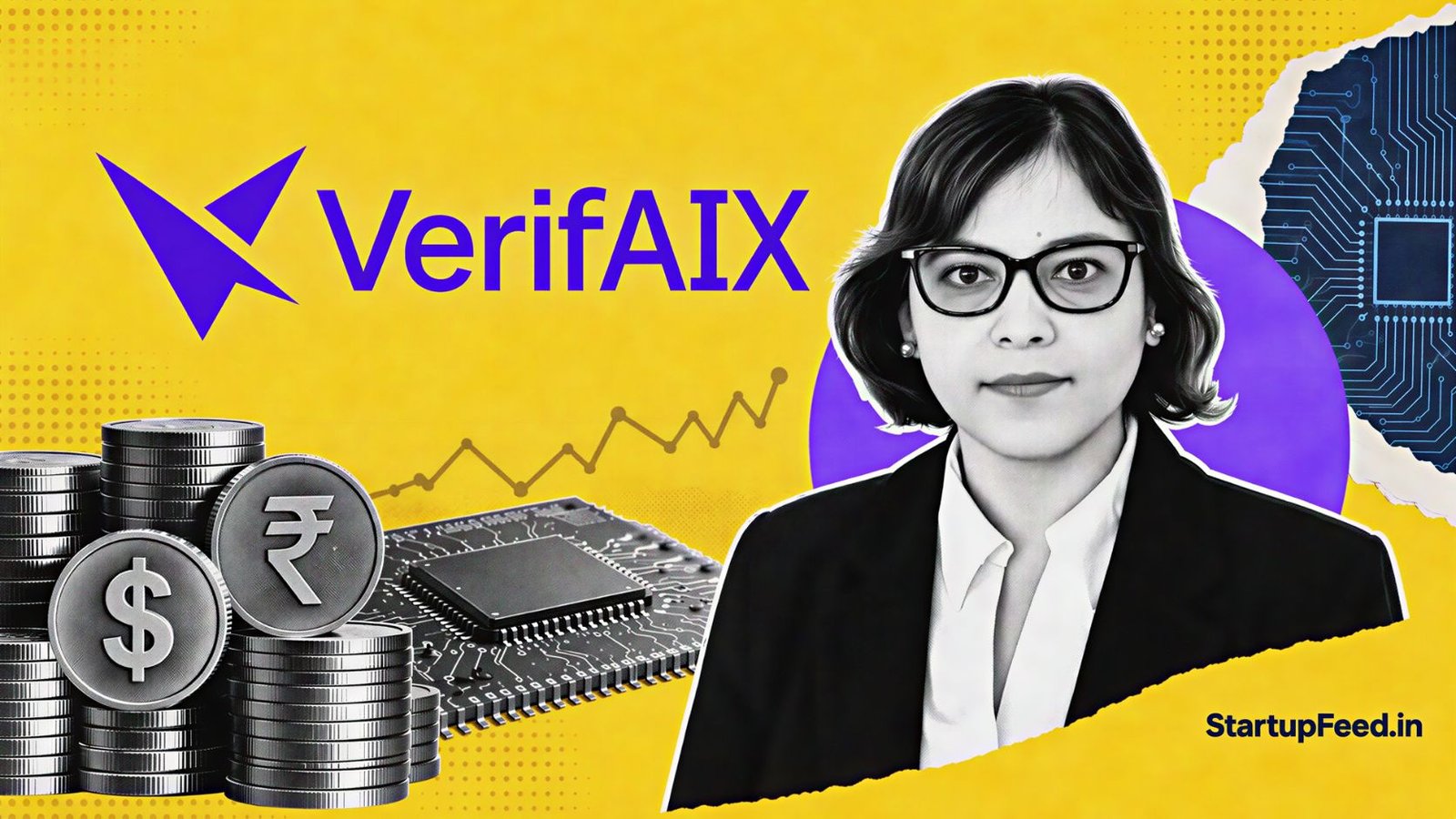 VerifAIX Raises $5 Mn To Verify AI-Made Chip Designs 41 VerifAIX seed funding visual with CEO Madhulima Tewari, Endiya Partners and Bluehill VC logos