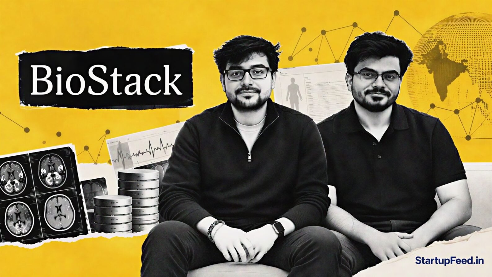 BioStack funding: co-founders Sanat Mishra and Parth Patwa of the medical AI data startup
