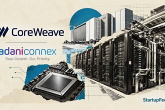 CoreWeave India AI data centre servers planned with AdaniConneX in Navi Mumbai