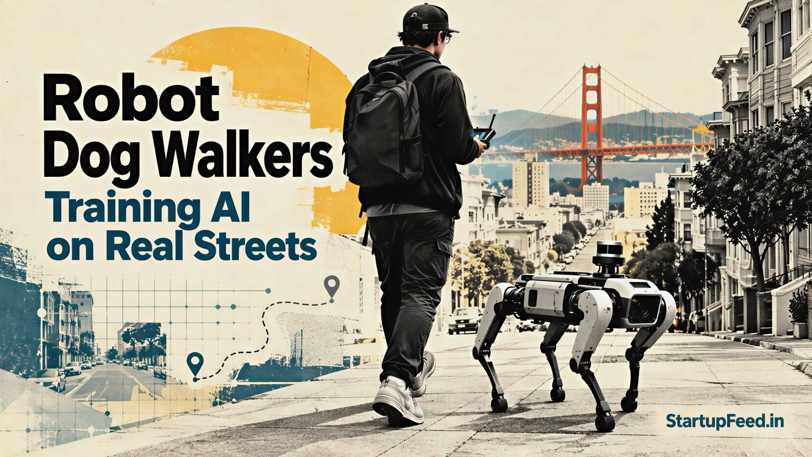 Robot dog walkers steer Unitree quadruped robots through San Francisco streets