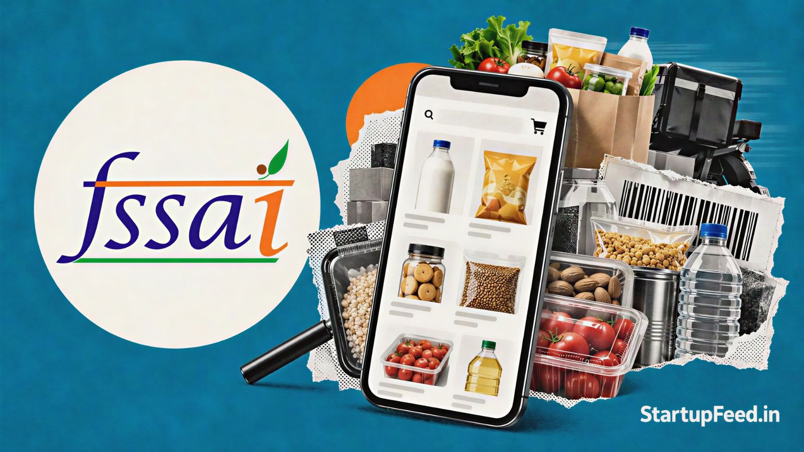 FSSAI quick commerce food safety checks with packaged groceries, expiry dates and batch labelling on mobile apps