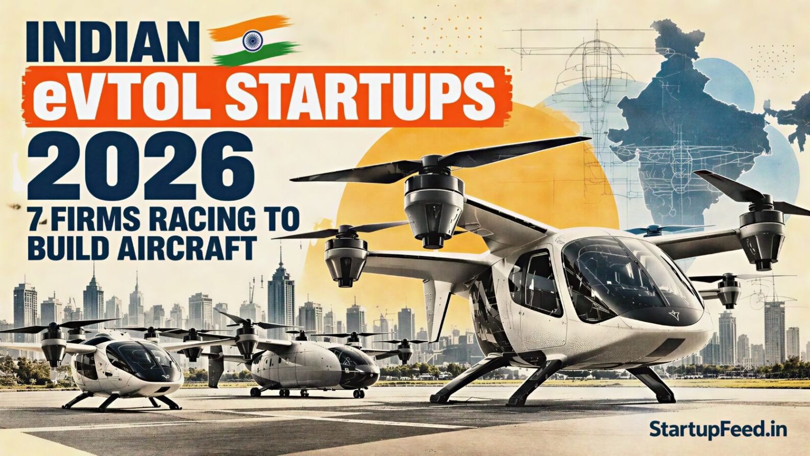 Indian eVTOL startups 2026: an electric air taxi prototype on the ground