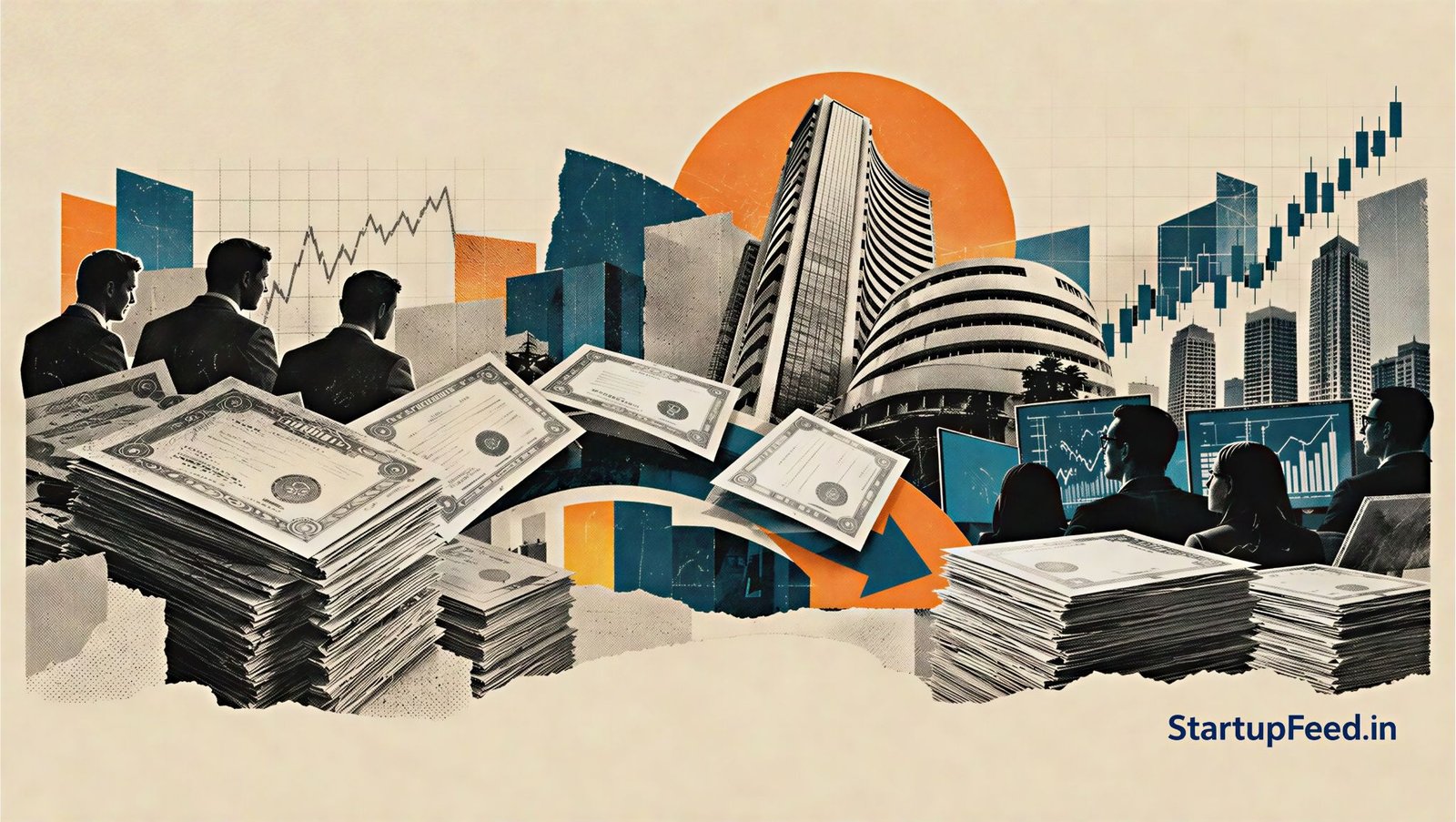 Indian startup VC PE stake sales shown through listed-company shares and stock-market trading