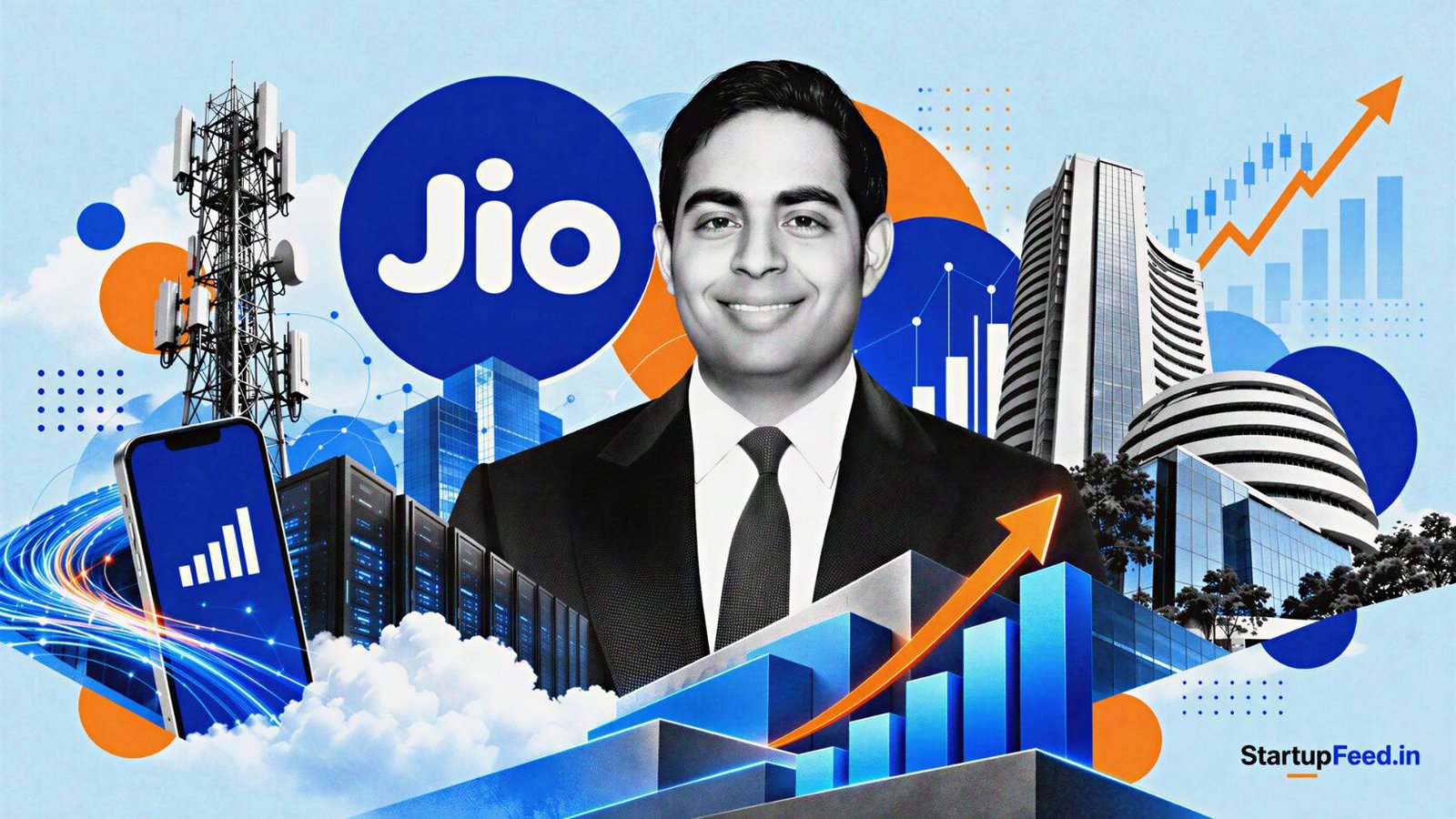 Jio Platforms IPO Anchor Book Raises Rs 8,110 Cr, LIC Leads 41 Jio Platforms IPO anchor book represented by Jio branding and stock exchange imagery with LIC participation