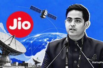 Akash Ambani discussing the Jio satellite stack at India Mobile Congress 2026