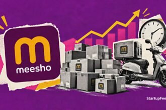 Meesho festive sale 2026 with shopping parcels and delivery scooter representing 75% Day 1 order growth