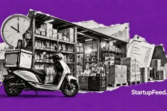 Quick commerce working capital shown through dark store inventory, delivery scooter and D2C financing documents