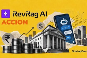 RevRag AI seed funding led by Accion Ventures, with founder Ashutosh Singh and financial technology visuals