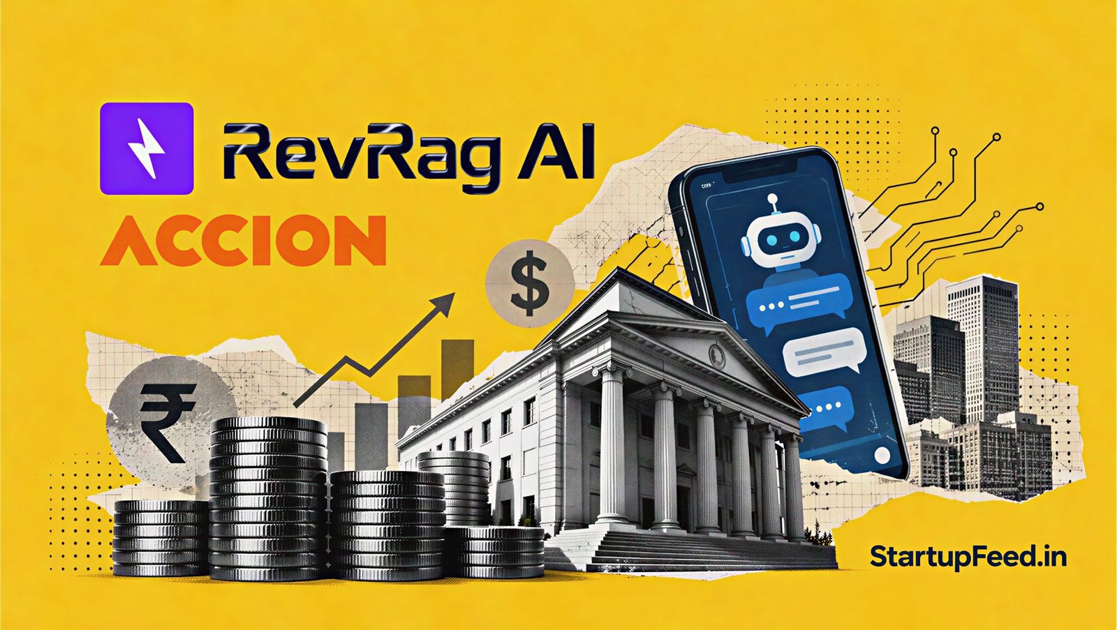 RevRag AI seed funding led by Accion Ventures, with founder Ashutosh Singh and financial technology visuals