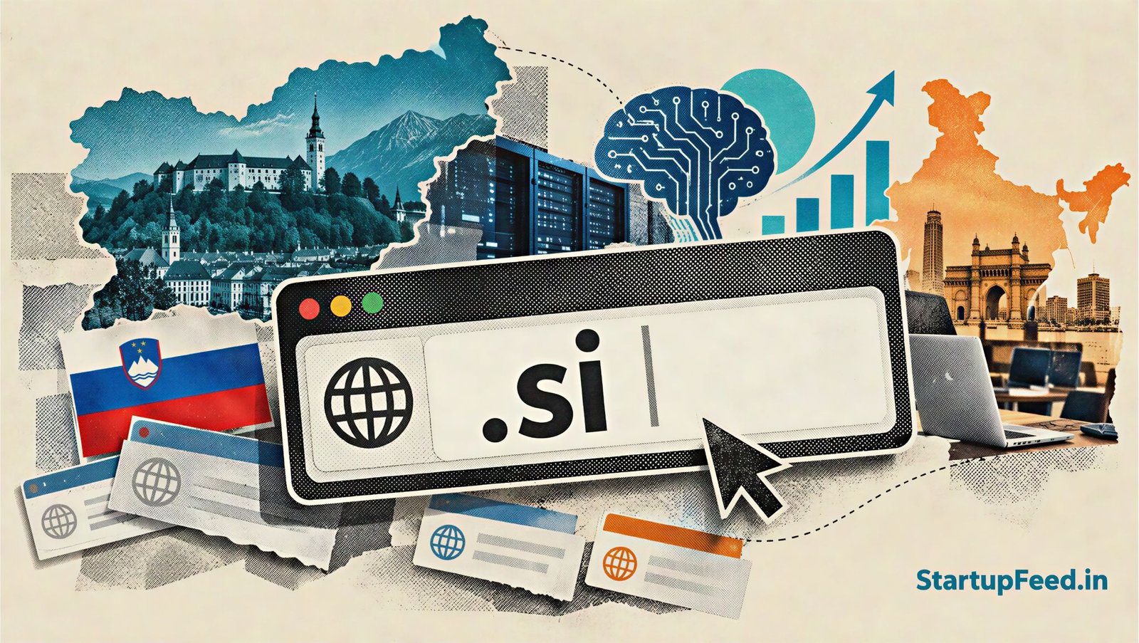 .si Domain for Indian Startups: Is It Worth Buying in 2026? 41 .si domain super intelligence rush shown with Slovenia domain symbols and Indian startup web elements