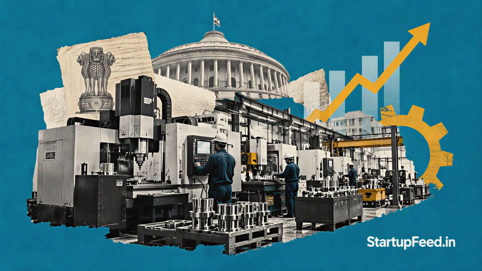 SME Growth Fund: Cabinet Clears Rs 10,000 Cr Equity Pool 41 SME Growth Fund visual showing manufacturing SMEs backed by Rs 10,000 crore government equity