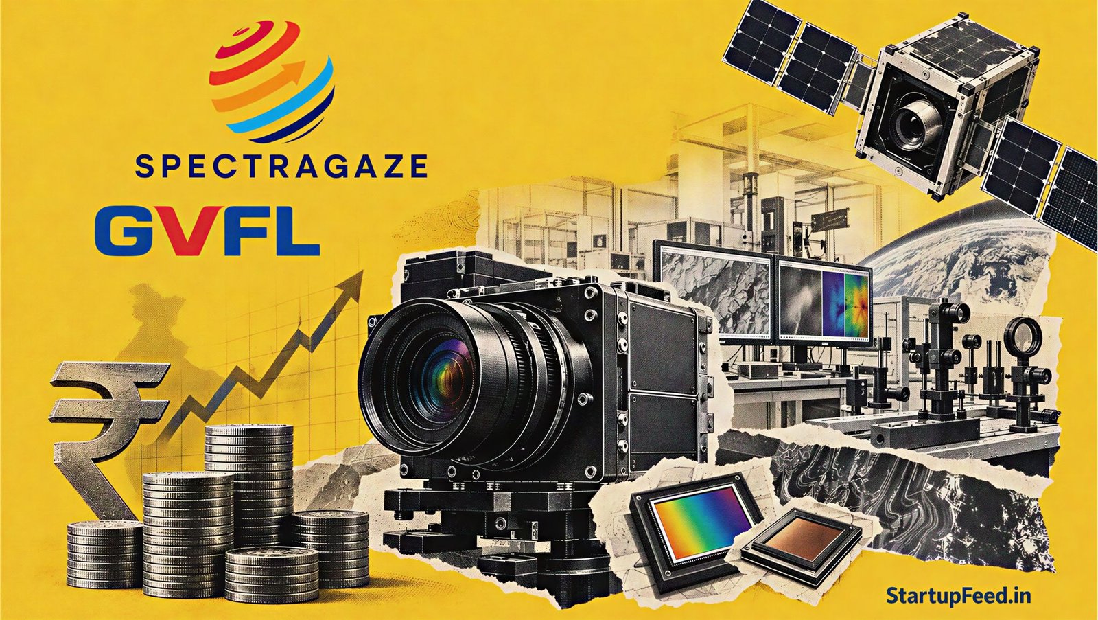 Arup Banerjee of SpectraGaze Systems with optical satellite sensors following Rs 3.7 Cr seed funding