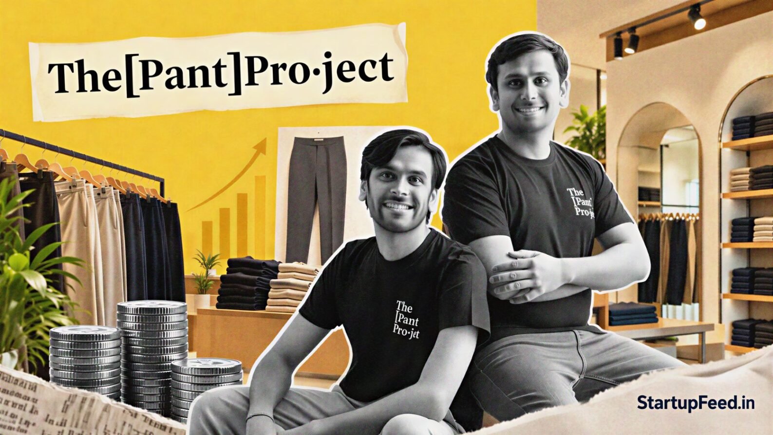 The Pant Project store front with menswear trousers on display in Mumbai