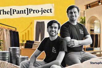 The Pant Project store front with menswear trousers on display in Mumbai